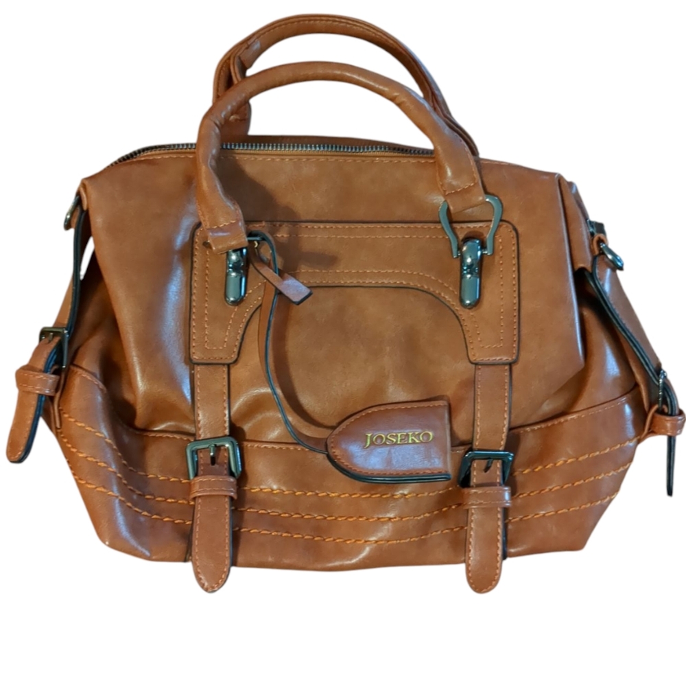 NWOT JOSEKO Caramel Pleather Shoulder Bag